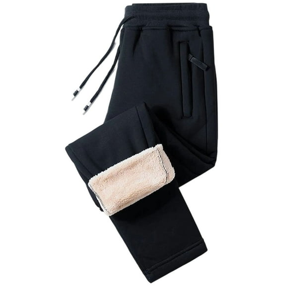 WULMLEO Fleece Lined Sweatpants Women Winter Warm Thermal Pants Sherpa Lined Athletic Joggers Pants Yoga with Pockets Dark Gray 2XL