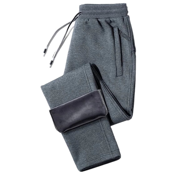 WULMLEO Fleece Lined Sweatpants Women Winter Warm Thermal Pants Sherpa Lined Athletic Joggers Pants Yoga with Pockets Gray L