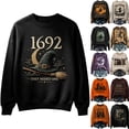 thumbnail image 1 of WULMLEO Halloween Sweatshirts for Women Funny Vintage Witch Graphic Pullover Tops Black L, 1 of 5