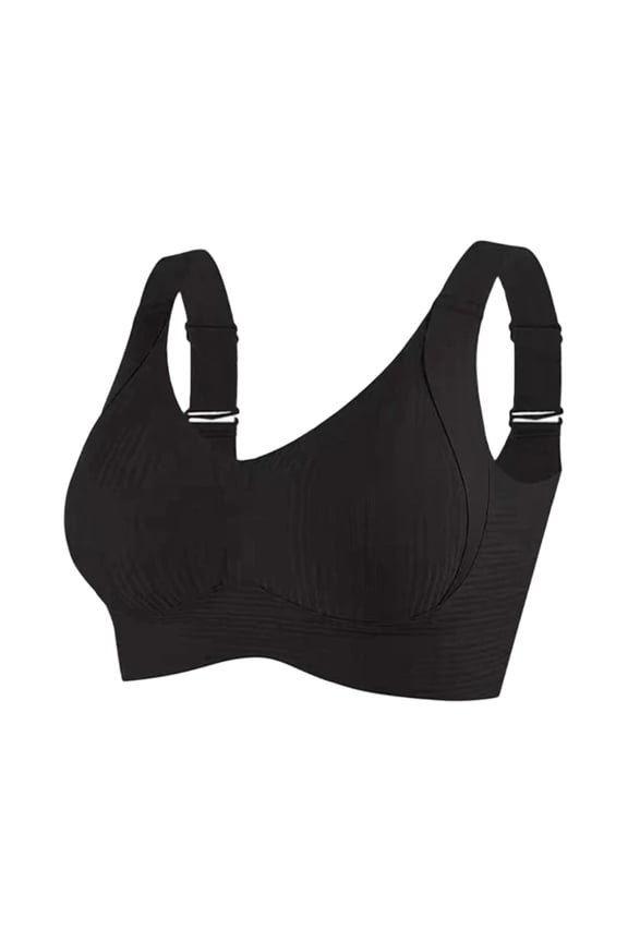 Lifting Bras for Older Women Super Gather Bra Wireless Push-Up Bra -Sagging Bras for Sagging Breasts for Senior Black 38
