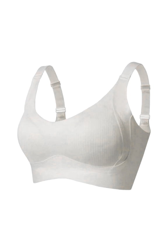 Lifting Bras for Older Women Super Gather Bra Wireless Push-Up Bra -Sagging Bras for Sagging Breasts for Senior White 36
