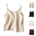 thumbnail image 1 of WULMLEO Linen Tank Tops for Women Cotton Spaghetti Strap Tanks Top Sleeveless Summer Loose Fit Shirts Linen Clothes for Seniors Beige M, 1 of 4