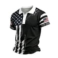thumbnail image 1 of WULMLEO Men's 250 Anniversary USA Shirt 250 Years American Polo Tops Short Sleeve 250th Birthday 4th of July Patriotic Flag Tee Dark Gray 3XL, 1 of 5