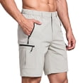 thumbnail image 1 of WULMLEO Men's Bike Shorts Stretch Hiking Cargo Shorts Quick Dry Bottoms with Zipper Pockets Cycling Casual Golf Shorts Light Gray XL, 1 of 5