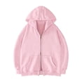 thumbnail image 1 of WULMLEO Mens Double Zip Up Hoodie Oversized Acid Wash Heavyweight Fleece Cotton Hoodies Vintage Fashion Sweatshirts with Pocket Pink 2XL, 1 of 3
