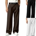 thumbnail image 1 of WULMLEO Mens Dress Pants Golf Pants Stretch Dress Pant Business Office Casual Lightweight Slacks Work Travel Trousers Brown L, 1 of 7