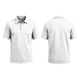 thumbnail image 1 of WULMLEO Mens Polo Shirts 2 Buttons Cotton Short Sleeve Tops Golf Collared Basic Tshirts Breathable Soft Classic Tees White Polyester, 1 of 6