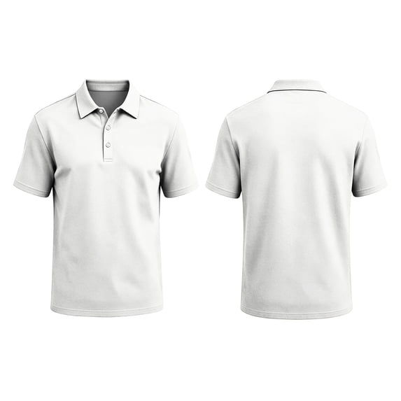 WULMLEO Mens Polo Shirts 2 Buttons Cotton Short Sleeve Tops Golf Collared Basic Tshirts Breathable Soft Classic Tees White Polyester