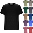 thumbnail image 1 of WULMLEO Mens T-Shirts Summer Crew Neck Casual Shirts Plain Short Sleeve Basic Tees Black M, 1 of 5