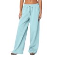 thumbnail image 1 of WULMLEO Oversized Wide Leg Pants Women Sweatpants Low Rise Fleece Baggy Sweatpants Full Length Lightweight Active Track Pants Sky Blue XL, 1 of 7