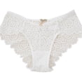 thumbnail image 1 of WULMLEO Sexy Cheeky Panties for Women Lace Criss Cross Bikini Underwear White M, 1 of 3