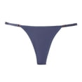 thumbnail image 1 of WULMLEO Sexy G-String Thong for Women – Solid Ring Linked Design Dark Blue L, 1 of 2