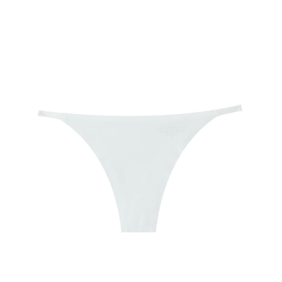 WULMLEO Sexy G-String Thong for Women – Solid Ring Linked Design White L