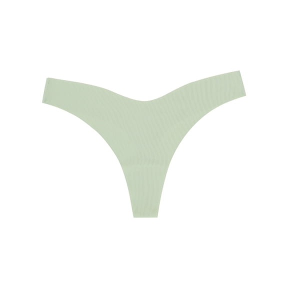 WULMLEO Sexy Seamless Thongs Panties for Women Low Rise T-Back No Show Bikini Briefs Ladies Seamless Hipster Underwear Mint Green L