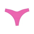 thumbnail image 1 of WULMLEO Sexy Seamless Thongs Panties for Women Low Rise T-Back No Show Bikini Briefs Ladies Seamless Hipster Underwear Pink M, 1 of 2