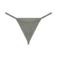 thumbnail image 1 of WULMLEO Thong Underwear Women Comfortable V String Panties Sexy Cozy T-Back Brief Seamless High Waisted Underwear Flowy Bikini Gray S, 1 of 2