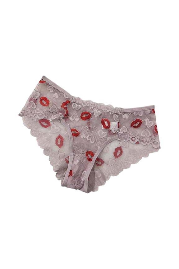 Thongs For Women Fashion Lace Panties Lightweight String Thong Underwear Seamless V-Waisted Underwear Sexy Soft Bikini Pink M