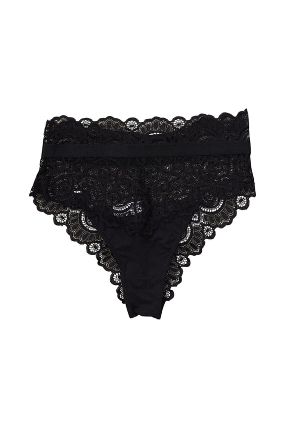 Thongs For Women Sexy Floral Bikini Thongs High Rise Seamless Flowy Underwear Lightweight Briefs G String Soft Panties Black XL