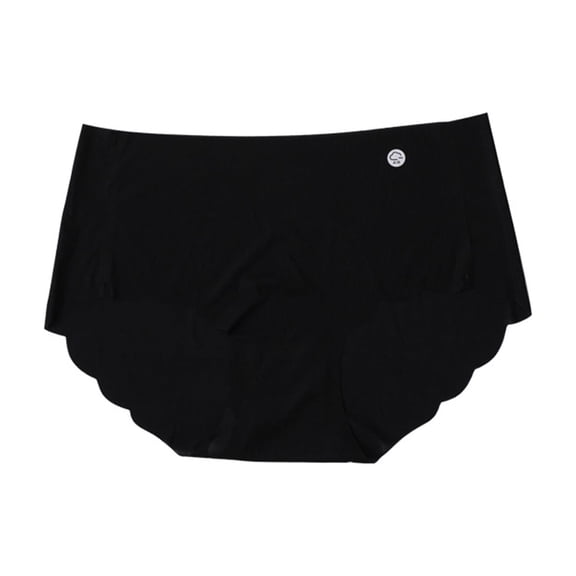 WULMLEO Traceless Underwear for Women Seamless Lightweight Comfort Briefs Ladies Mid Waisted Breathable Soft Stretch Panties Black S