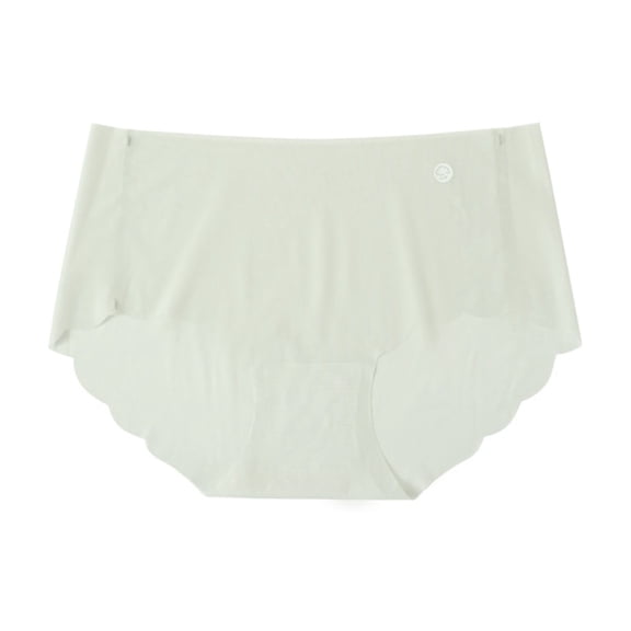 WULMLEO Traceless Underwear for Women Seamless Lightweight Comfort Briefs Ladies Mid Waisted Breathable Soft Stretch Panties Green L