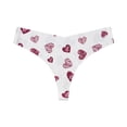 thumbnail image 1 of WULMLEO Valentines Seamless Thongs For Women G-String Ladies Thongs Comfortable No Show Sexy Stretch Soft Panties White XL, 1 of 3