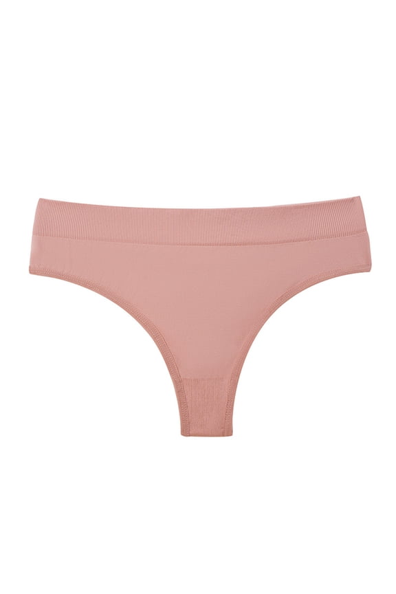 Women High Waisted Cheeky Bikini Bottoms Tummy Control Scrunch Butt Swim Bottom Only Pink XL