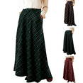 thumbnail image 1 of WULMLEO Women Maxi Plaid Skirts A Line High Waisted Pleated Tartan Full Length Flowy Long Skirts Christmas Holiday Outfits Green M, 1 of 7