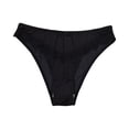 thumbnail image 1 of WULMLEO Women Underwear Pure Silk Briefs Panties 1 Pairs Lace String Soft Smooth Healthy Bikini Classic Underpants Black XL, 1 of 3