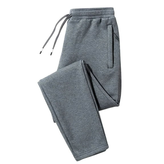 WULMLEO Women Winter Pants Loose Straight Fleece Thick Warm Casual Sweatpants Gray XL