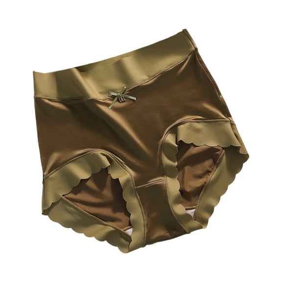 WULMLEO Women's Hi-Cut Panties, High-Waisted Smoothing Panty, High-Cut Brief Underwear, Ladies No Show Panties Sexy Lingerie Army Green M