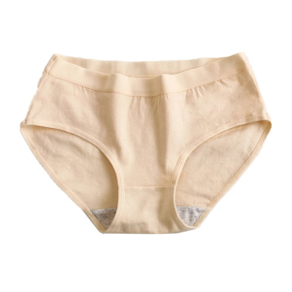 WULMLEO Women's Low-Rise Panties Triangle Underwear Ladies Brifes Soft Underpants Complexion M