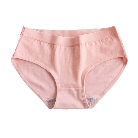 WULMLEO Women's Low-Rise Panties Triangle Underwear Ladies Brifes Soft Underpants Light pink M