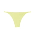 thumbnail image 1 of WULMLEO Women's Metallic Thong Bikini Bottom Low Rise Cheeky Swim Bottoms Beachwear Fluorescence Yellow S, 1 of 2