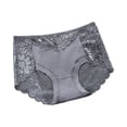 thumbnail image 1 of WULMLEO Women’s Mid-Rise Plus Size Lace Panties Seamless Comfortable Underpants Gray XL, 1 of 3