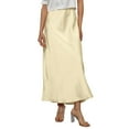 thumbnail image 1 of WULMLEO Women's Satin High Waisted Maxi Skirts Silk Elegant A Line Long Skirt Summer Fall Cocktail Party Wedding Flowy Skirts Complexion S, 1 of 4