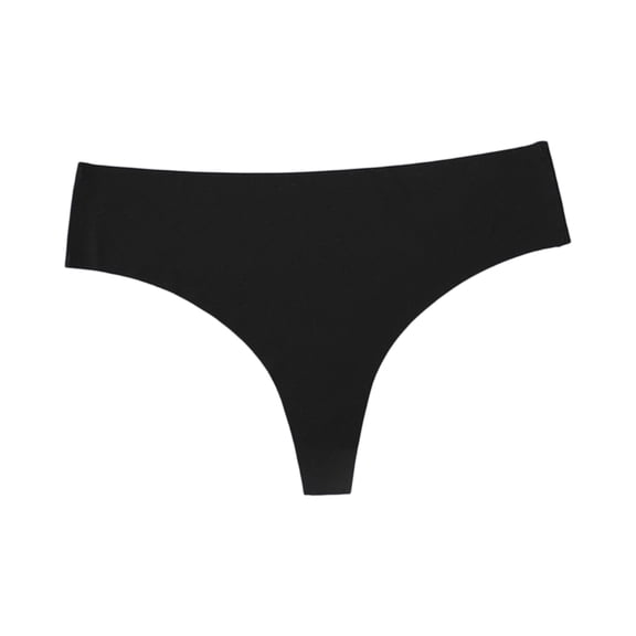 WULMLEO Women's Solid Color Sexy Soft Panties Breathable Ice Silk Tummy Control Underwear Eversoft No Show Underpants Cheeky Black S