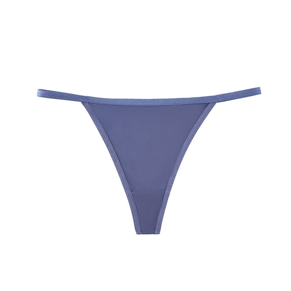 WULMLEO Women's Thong Bottom Brazilian Cheeky Swimsuits Bottoms Blue M