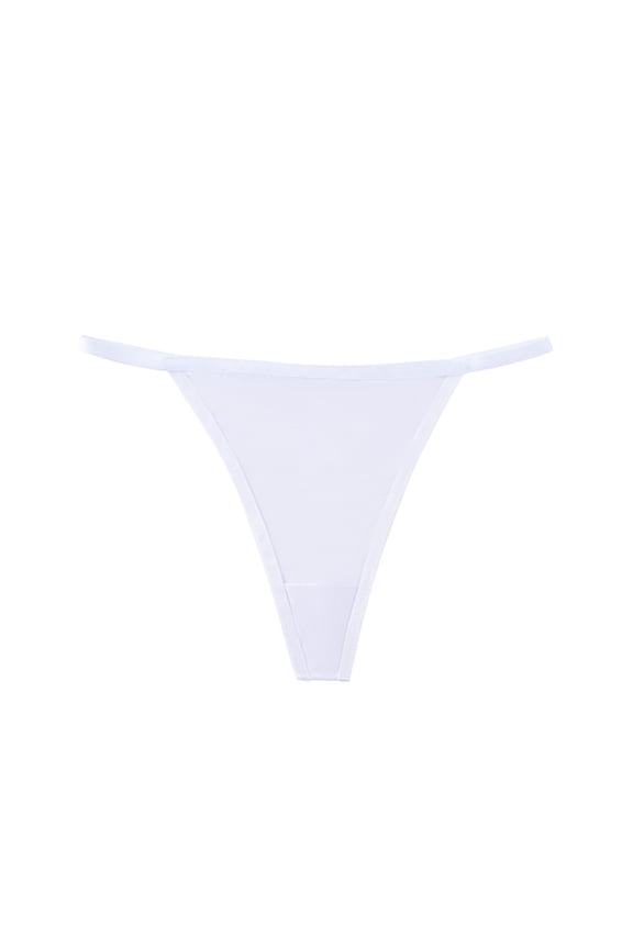 Women's Thong Bottom Brazilian Cheeky Swimsuits Bottoms White M