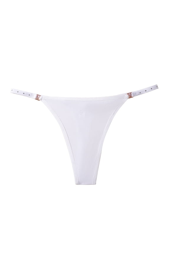 Women's Thong Bottom Brazilian Cheeky Swimsuits Bottoms White S