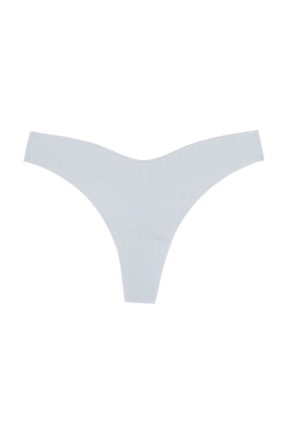 Women's Thong High Cut Swimsuit Bottom - Bikini Bathing Suit Bottom Only Light Blue L