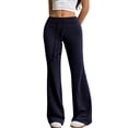 thumbnail image 1 of WULMLEO Women's Wide Waistband Sweatpants 2025 Trendy Baggy High Waisted Casual Trousers Flare Leg Pant Navy 2XL, 1 of 7
