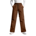 thumbnail image 1 of WULMLEO Womens Hiking Zip Off Pants Waterproof Convertible Drawstring Shorts Lightweight for Camping Bottoms Quick Dry Brown L, 1 of 7