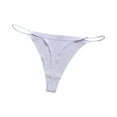 thumbnail image 1 of WULMLEO Womens Metallic G-String Thongs High Waist T-Back Micro Briefs Sexy Lingerie Underwear Light Purple L, 1 of 3