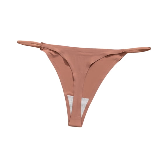 WULMLEO Womens Metallic G-String Thongs High Waist T-Back Micro Briefs Sexy Lingerie Underwear Pink XS