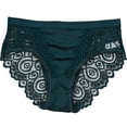 thumbnail image 1 of WULMLEO Womens Panties Sexy Lace Hem Briefs Underwear Slim Fit High Waisted Underwear Flowy Seamless Pantie Lightweight Bikini Dark Green L, 1 of 3