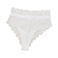 thumbnail image 1 of WULMLEO Womens Sexy Thongs Lace Panties Underwear Low Rise Plus Size Underpants White S, 1 of 3