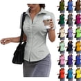 thumbnail image 1 of WULMLEO Womens Stain Shield Dress Shirts Wrinkle Free Short Sleeve Solid Tops Button Down Blouses Light Gray Polyester, 1 of 6