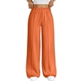 thumbnail image 1 of WULMLEO Womens Wide Leg Sweatpants Baggy Loose Fall Barrel Casual Lounge Athletic Pants Comfy Teen Girl Cute y2k Joggers Saffron S, 1 of 6
