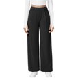 thumbnail image 1 of WULMLEO Womens Wide Leg Work Pants High Waist Pull On Dress Pants Elastic Waistband Casual Slacks with Thick Fabric Black XL, 1 of 5