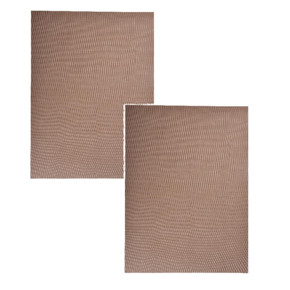 WUNTIN BBQ Grill Mat,Sheet For Heat Transfer No Sticker Paper Reusable Heat(Khaki) 2PCS